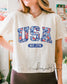 Floral USA Graphic Crop Top | Comfort Colors Patriotic Cropped T-shirt (etsy image id: 7982294223)
