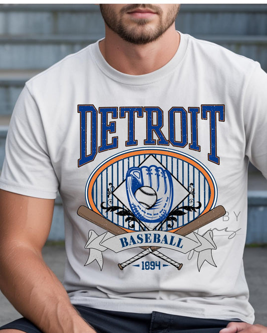 Detroit Baseball Comfort Colors Tee | Vintage Game Day Shirt (etsy image id: 7982347493)