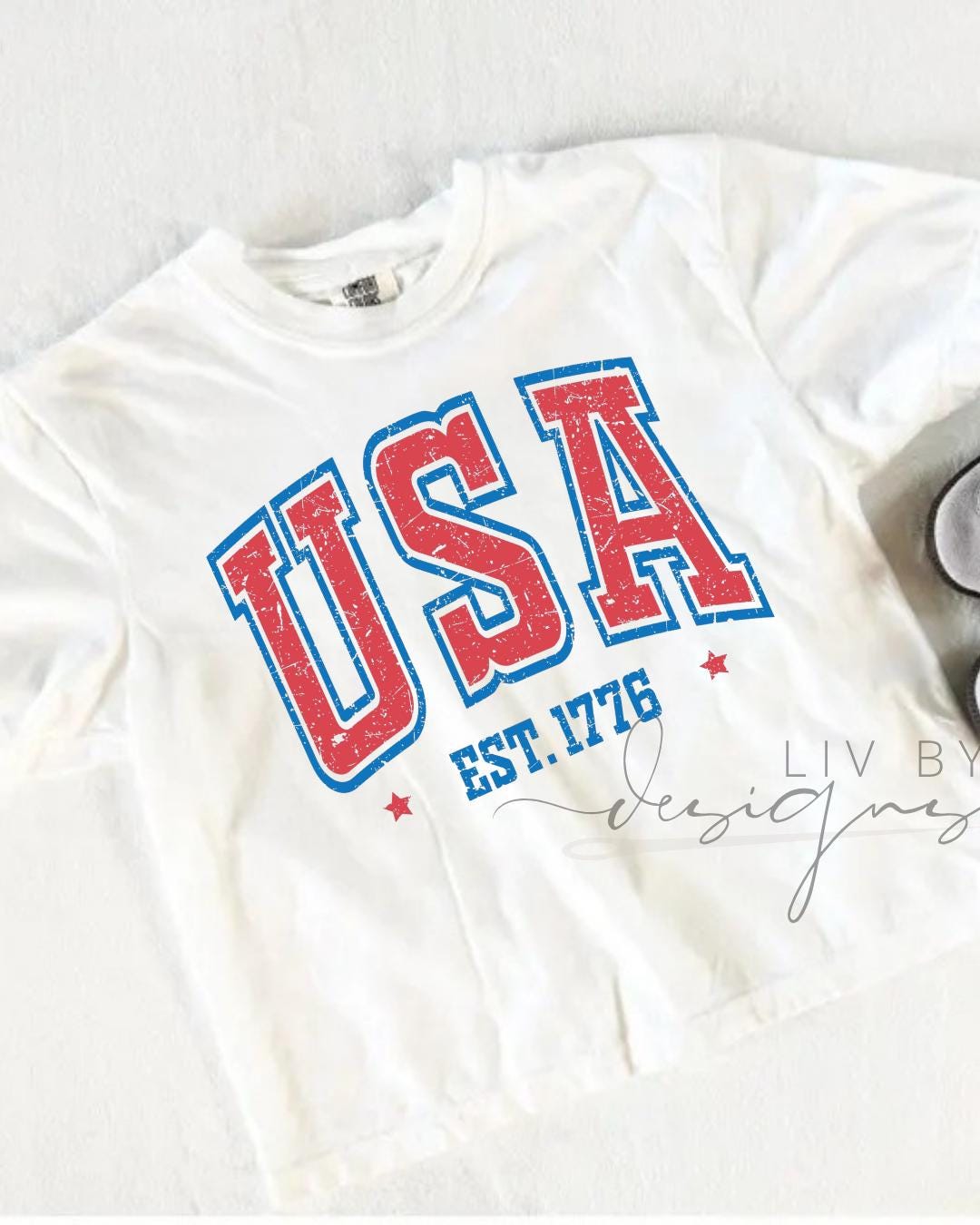 Fourth of July Cropped Tshirt, Patriotic Retro boxy tee, Comfort Colors Cropped Tee | Patriotic large letter Graphic, USA Retro Shirt (etsy image id: 7986348219)