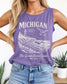 Michigan Nature Graphic Tank | Comfort Colors, Rustic Outdoors Shirt Michigan Summer Nights (etsy image id: 7988380267)