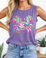 Crabby Summer Comfort Colors Tank | Summer Boating Graphic Tee, Floral & Bright Crabby (etsy image id: 7988825359)