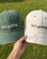 He's Golfing Embroidered Hat | Hat for Mom during Golf Season | Busy Mom Gift Humorous Golf Cap (etsy image id: 7992347928)