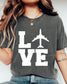 Airplane Love Comfort Colors Tee | Vacation Shirt | Airport Outfit, Wanderlust Shirt (etsy image id: 7994248055)