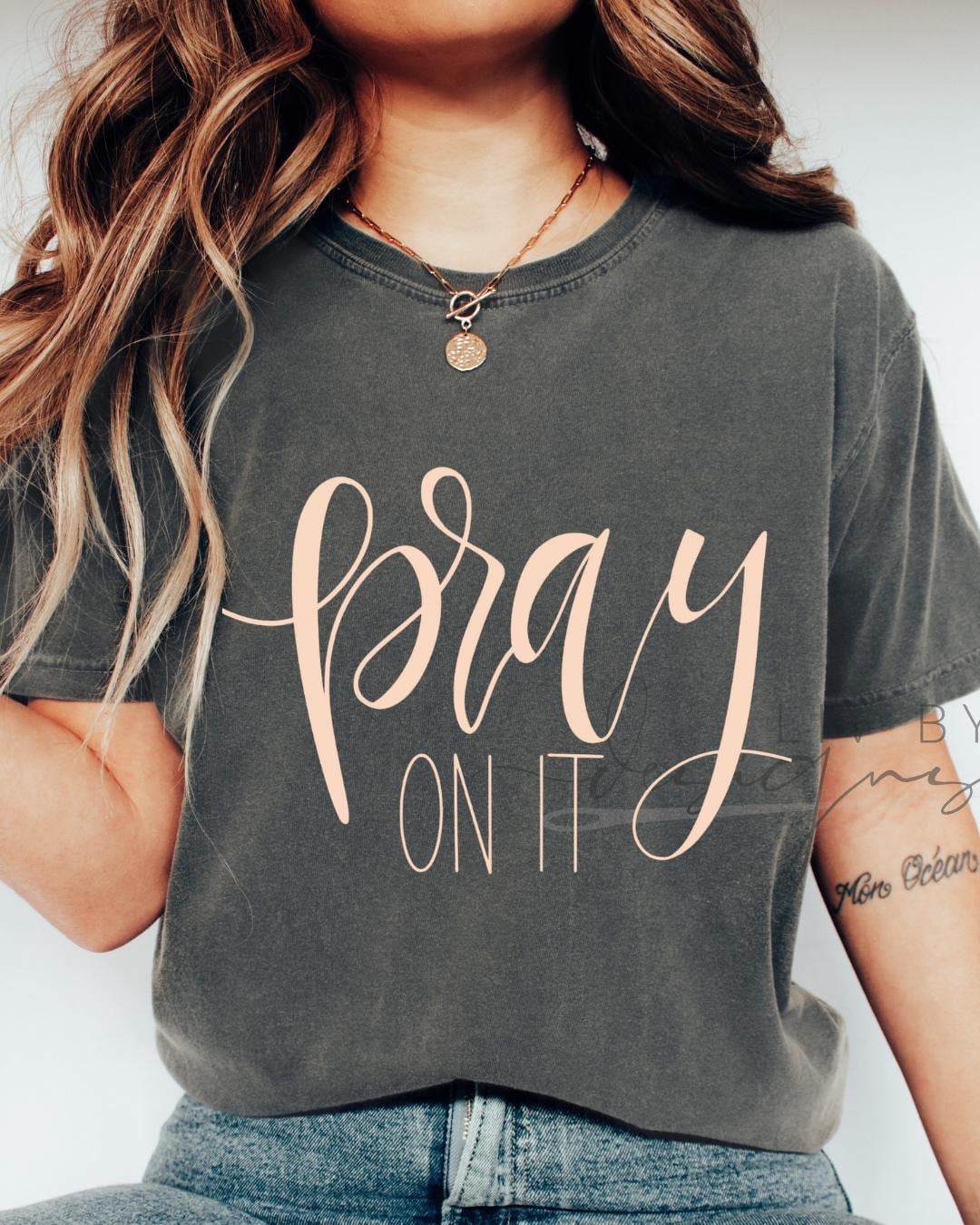 Pray On It Christian Tee | Faith Based Comfort Colors Tee | Gift for Her (etsy image id: 7996669569)