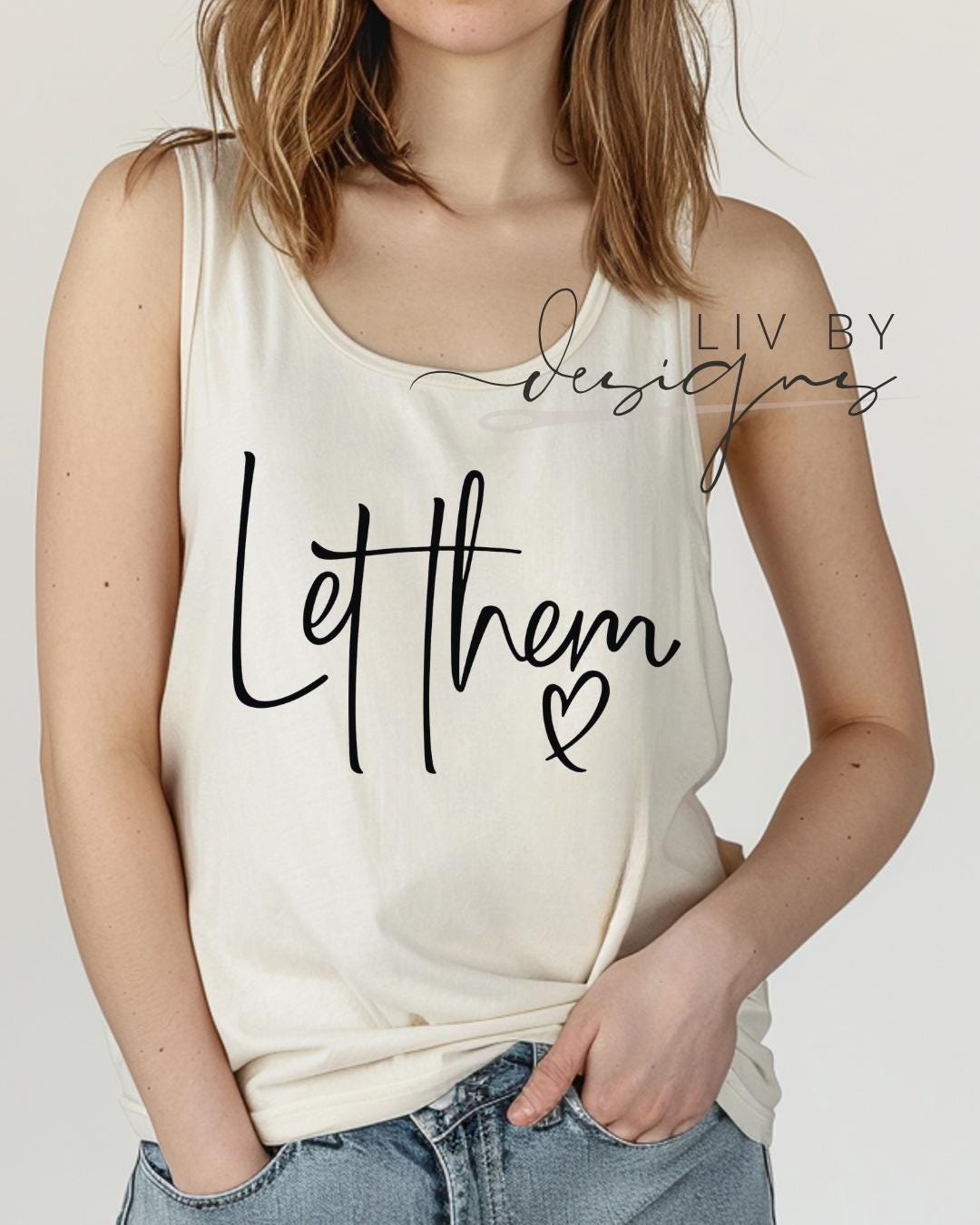 Let Them Comfort Colors Tank |  Self Love Tank Top | Trendy Women Top for the summer (etsy image id: 8003212459)