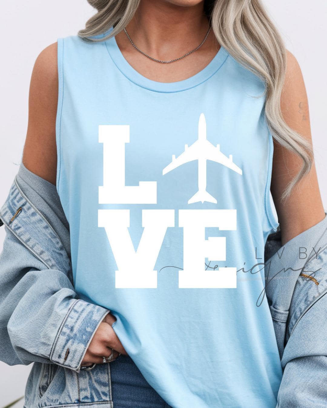 Airplane Love Comfort Colors Tank Top | Vacation Shirt for those who love to fly | Airport Outfit | Wanderlust Tank Top (etsy image id: 8003232081)