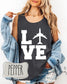 Airplane Love Comfort Colors Tank Top | Vacation Shirt for those who love to fly | Airport Outfit | Wanderlust Tank Top (etsy image id: 8003232083)