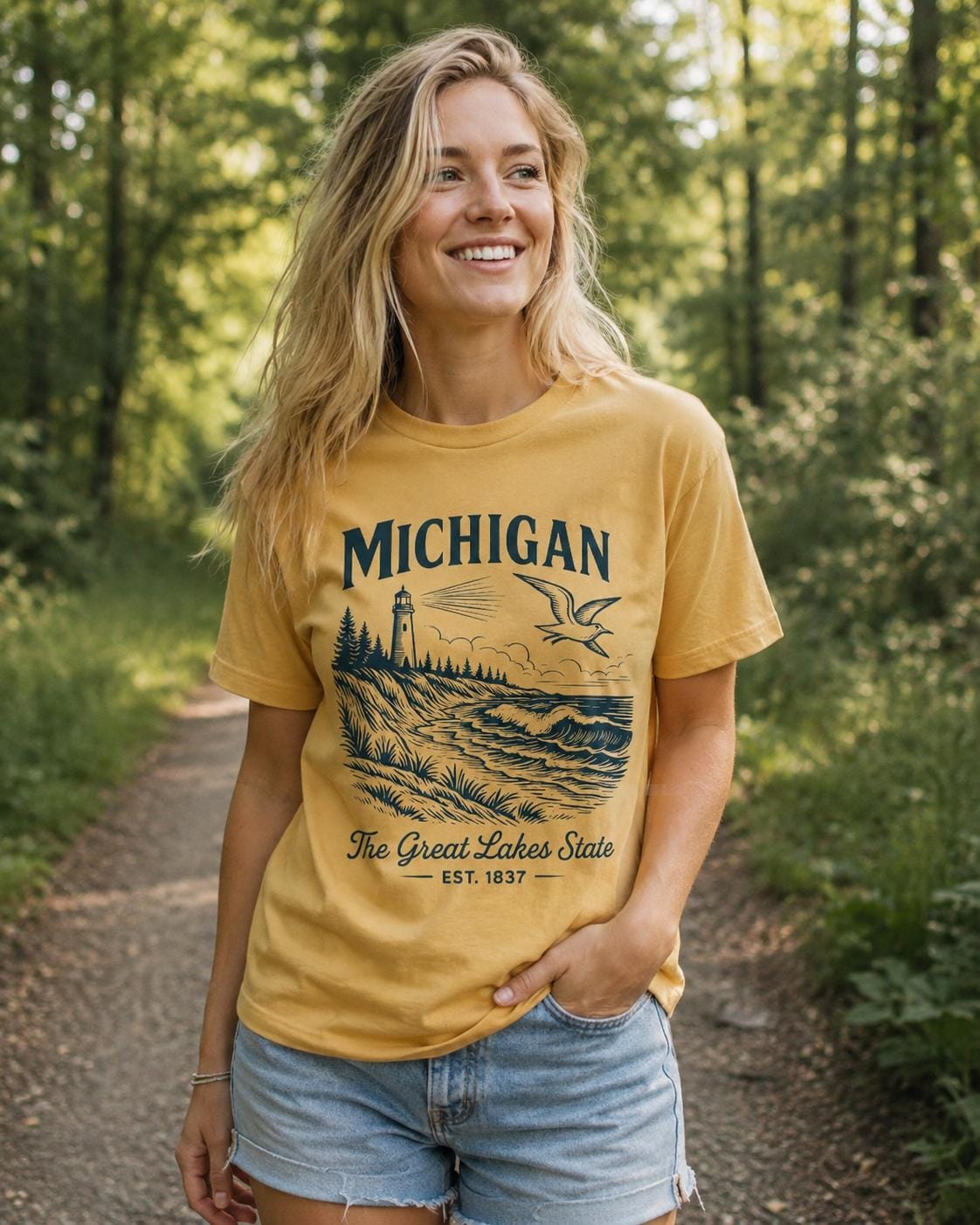 Michigan Nature Graphic Tee | Comfort Colors, Rustic Outdoors Shirt Michigan summer nights at the bonfire tee (etsy image id: 8011732540)