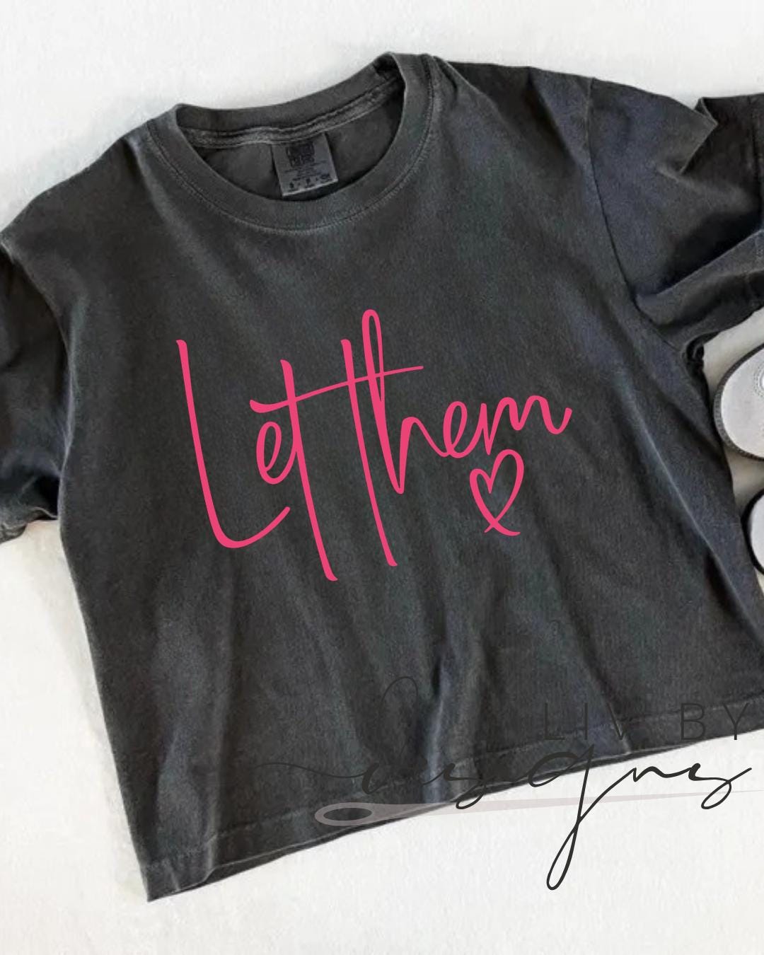 Let Them Cropped Graphic Tee | Comfort Colors __etsy:8042935652