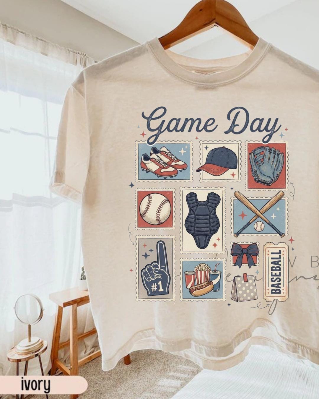 Game Day Baseball Crop Tee | Comfort Colors Tee __etsy:8043122738