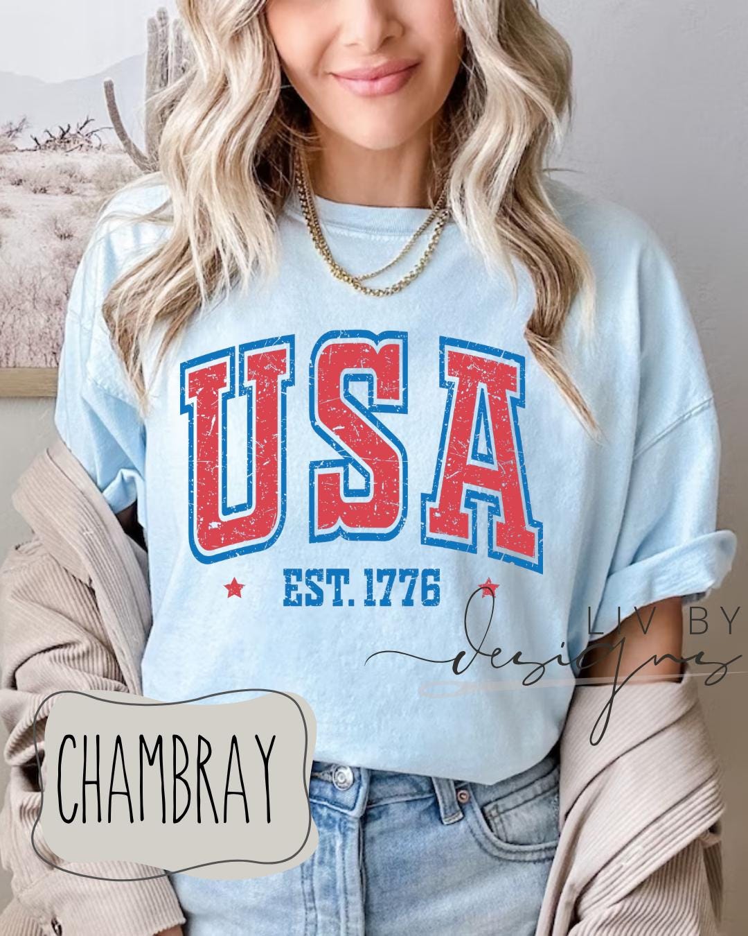 Fourth of July Tshirt, Patriotic Retro tee, Comfort Colors Tee | Patriotic large letter Graphic, USA Retro Shirt __etsy:8087346077