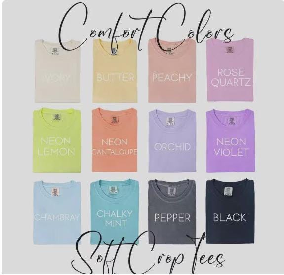Salty Coastal Crop Tee | Comfort Colors Tee __etsy:8091072609