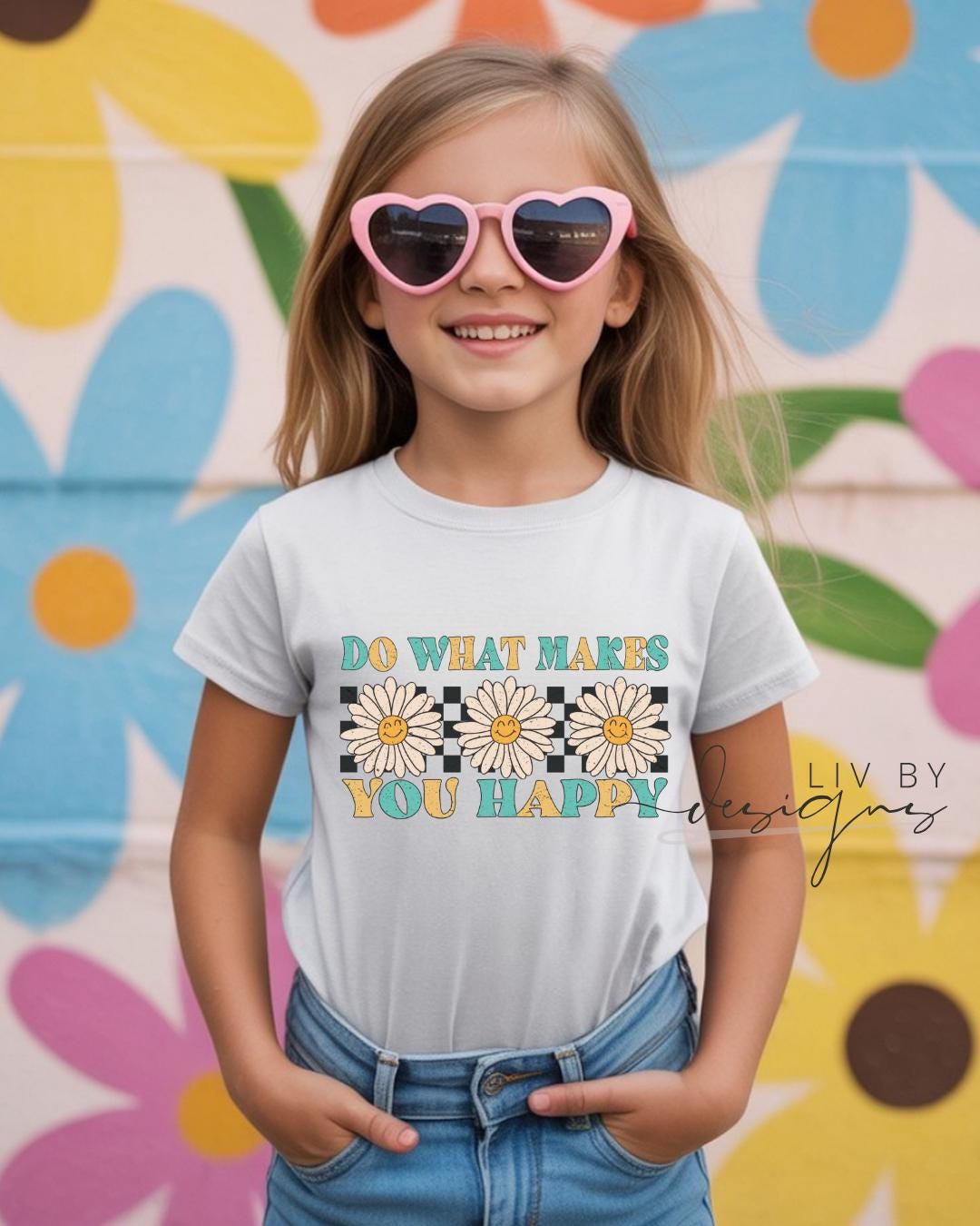Kids Tee for summer | Made for sunny days kid tee | What makes you happy tee for niece | Sunny days  and daisies summer Tee