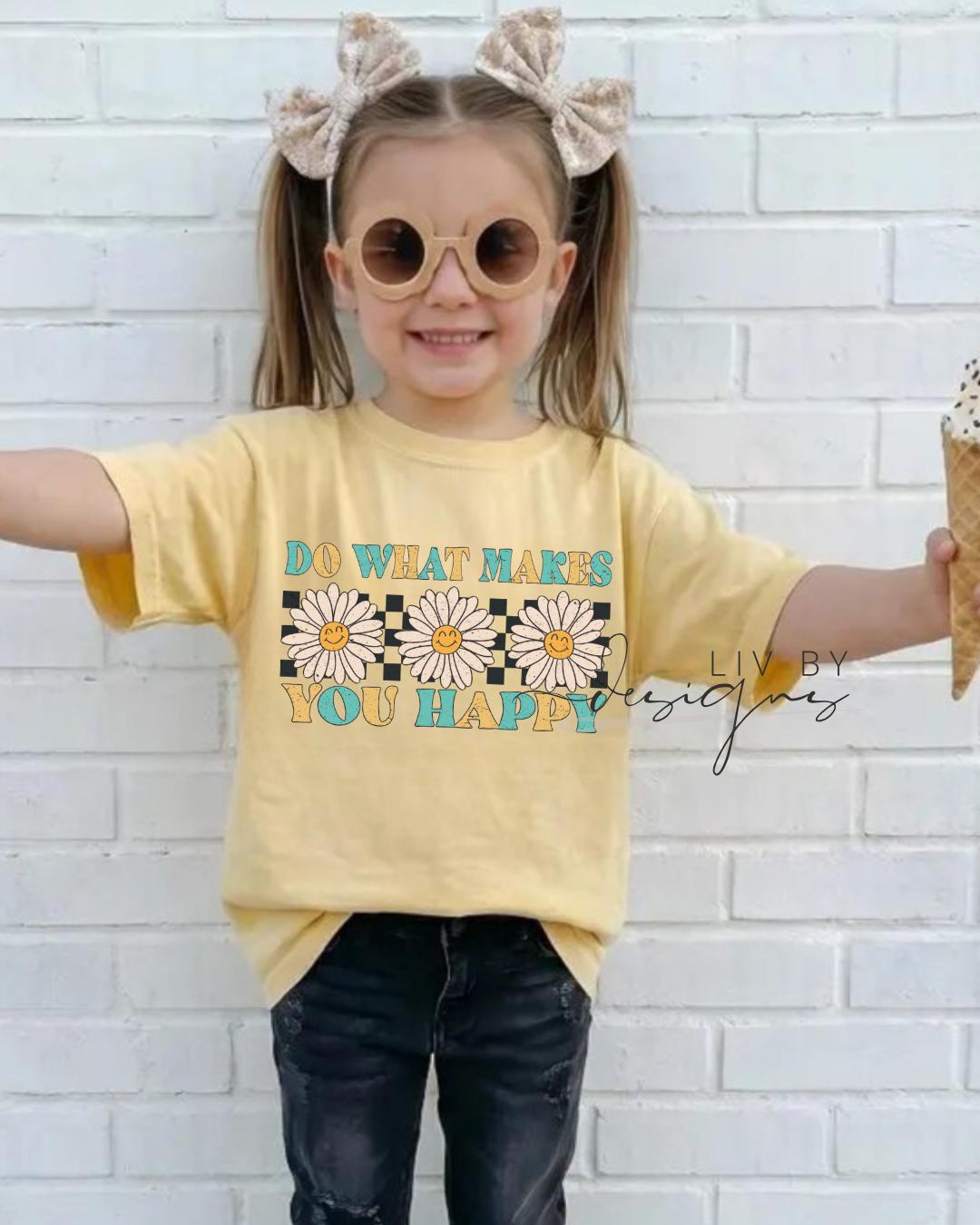 Kids Tee for summer | Made for sunny days kid tee | What makes you happy tee for niece | Sunny days  and daisies summer Tee
