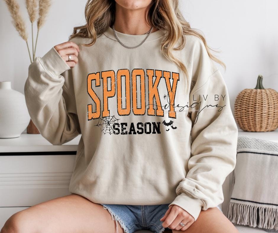 Spooky Season Sweatshirt | Cute Halloween Crewneck | Fall Graphic Sweatshirt | Pumpkin Season Pullover | Autumn Sweatshirt | Cozy Fall Gift