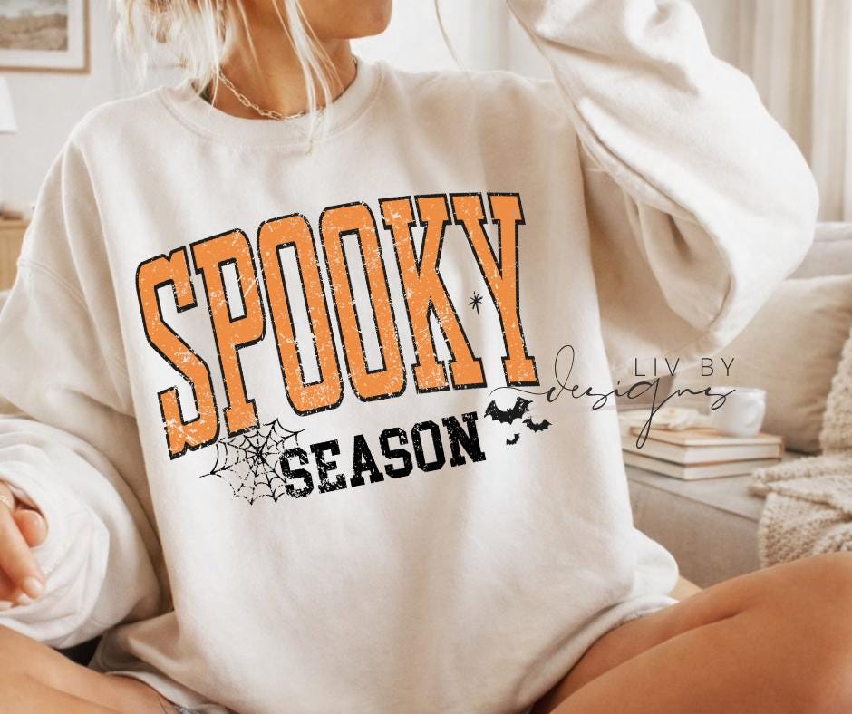 Spooky Season Sweatshirt | Cute Halloween Crewneck | Fall Graphic Sweatshirt | Pumpkin Season Pullover | Autumn Sweatshirt | Cozy Fall Gift
