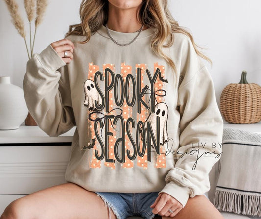 Spooky Season Sweatshirt | Cute Halloween Crewneck | Fall Graphic Sweatshirt | Pumpkin Season Pullover | Autumn Sweatshirt | Cozy Fall Gift
