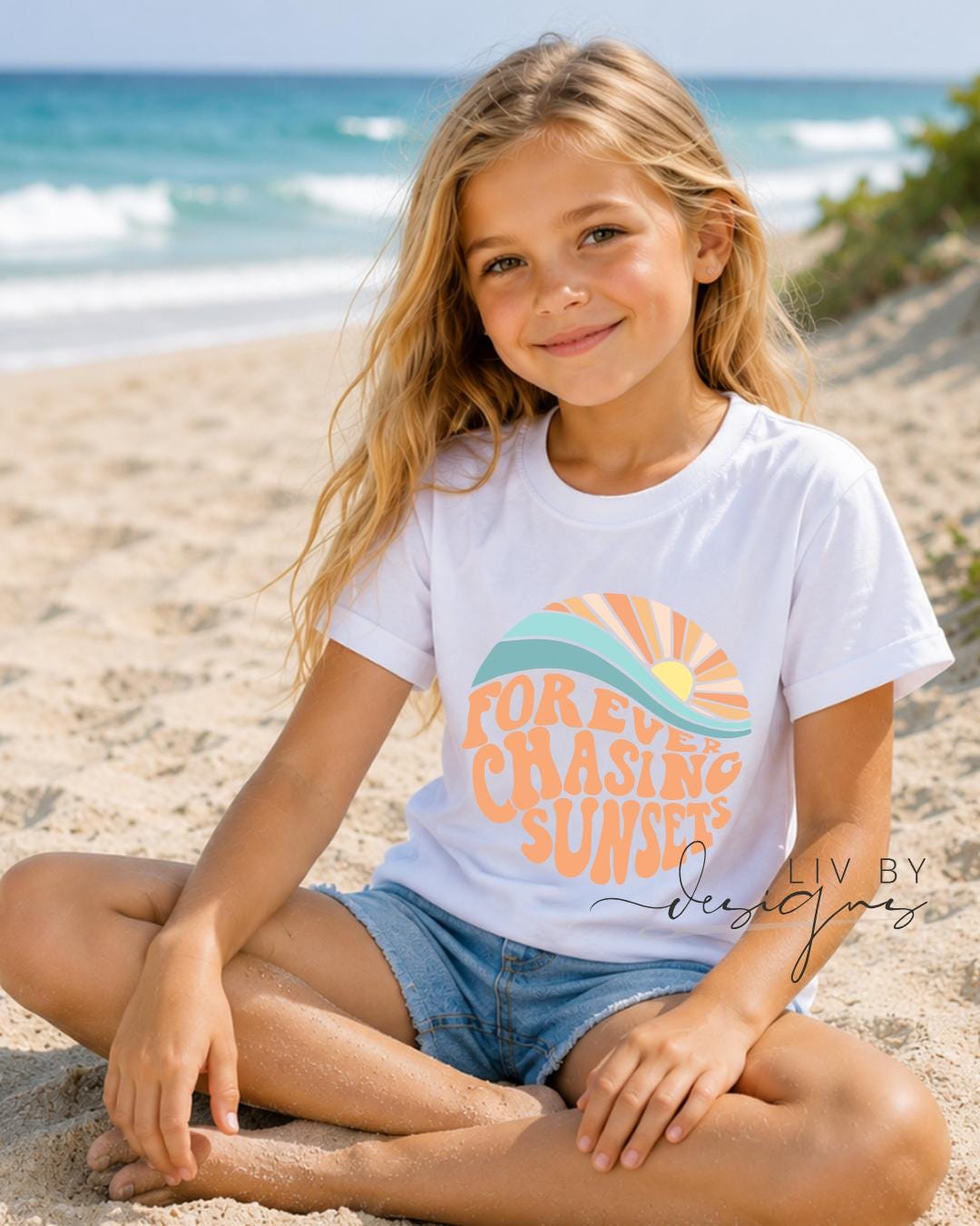 Kids Tee for summer | Made for sunny days kid tee | Summer sunset tee for kids  | Sunny days summer Tee