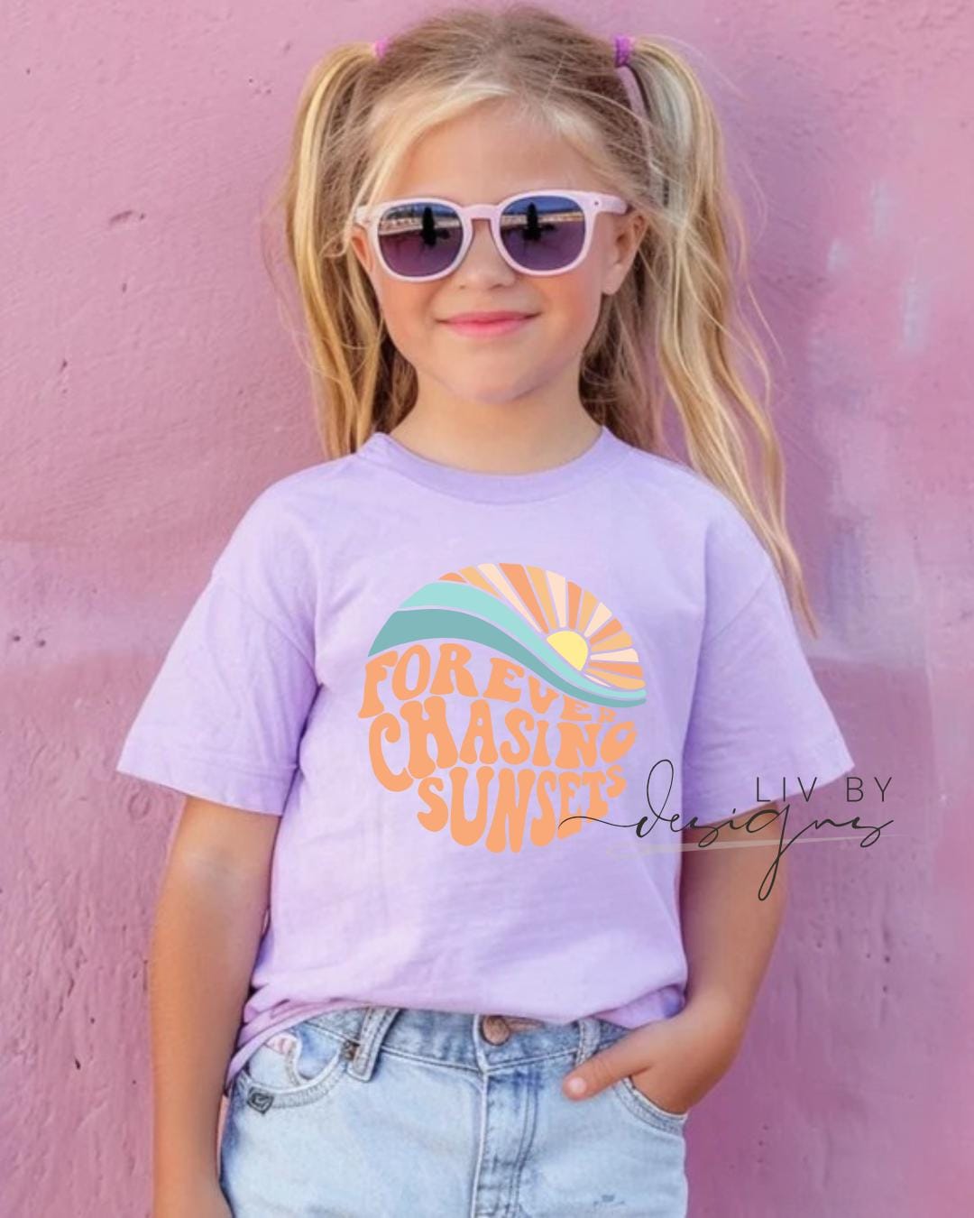 Kids Tee for summer | Made for sunny days kid tee | Summer sunset tee for kids  | Sunny days summer Tee