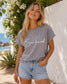 Sunkissed Summer Tee | Vintage Washed Relaxed Fit Graphic T-Shirt | Beach Shirt | Coastal Summer Apparel | Women's Vacation Tee