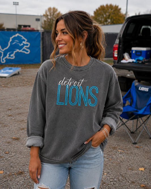 Embroidered Football Team Crewneck | Comfort Colors Pullover __etsy:8280719693