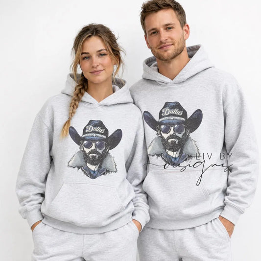 Cowboy Crew with shades | Everyday crew for fall | Gift for football lover | Football Spirit Animal Crew, Game Day Pullover TX