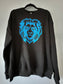 Detroit Lions Head with Glasses DTF Crew Bella and Canvas