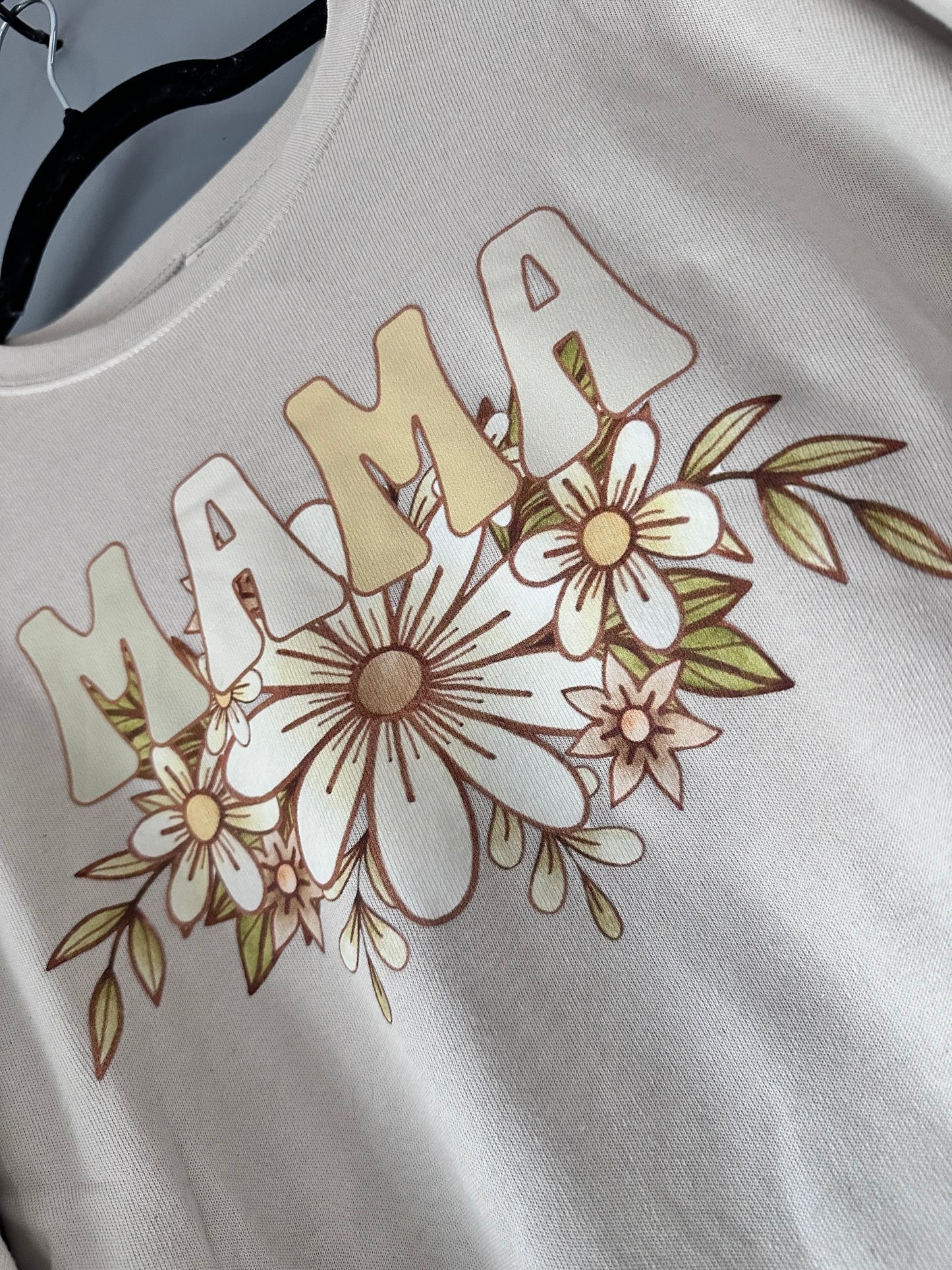 Floral Mama Crew Bella and Canvas