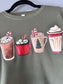 Hot Cocoa Mugs DTF Crew Bella and Canvas