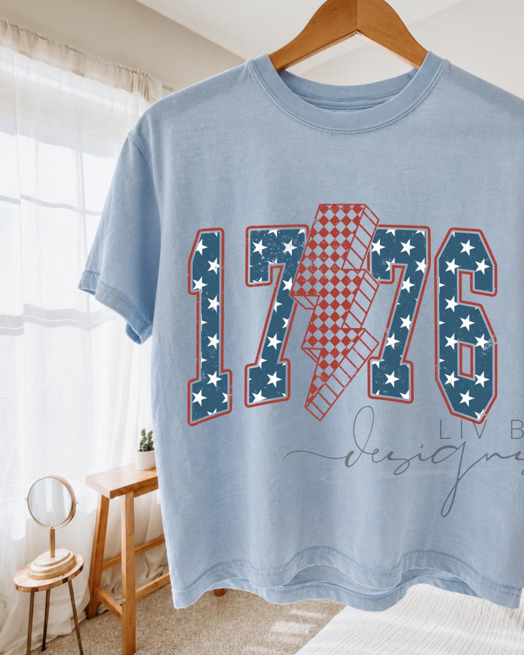 1776 retro Stars and Stripes USA Graphic Crop Top | Comfort Colors Patriotic 250th Anniversary Cropped T-shirt for the 4th of July __etsy:8035191602