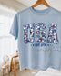 1776 retro 4th of July USA Graphic Crop Top | Comfort Colors Patriotic 250th Anniversary Cropped T-shirt for the 4th of July __etsy:8153546587